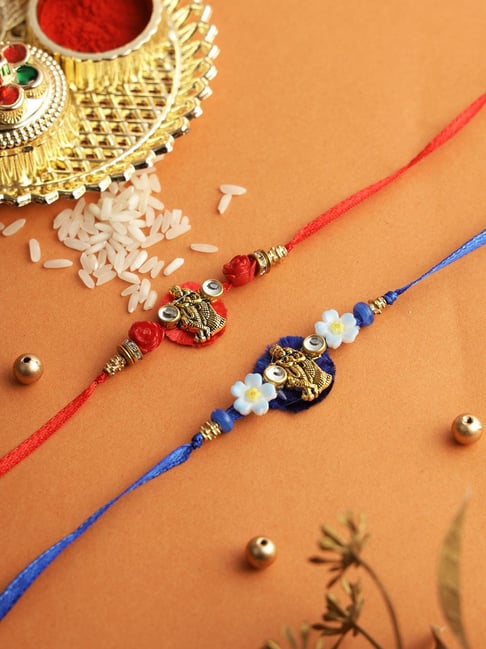 Aapno Rajasthan Radha Krishna Blessings Rakhi Set of 2-picture-34