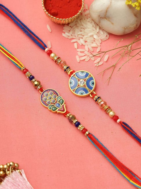 Aapno Rajasthan Colorful Circular Rakhi Set of 2-picture-36