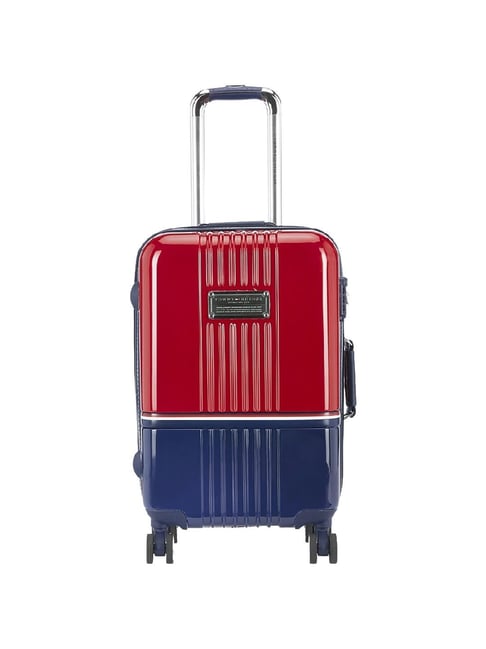 TOMMY HILFIGER Twins Pro Red & Navy 8 Wheels Large Hard Cabin Trolley Bag