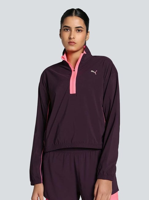 Buy Puma Purple Regular Fit Sports Jacket for Women Online Tata CLiQ