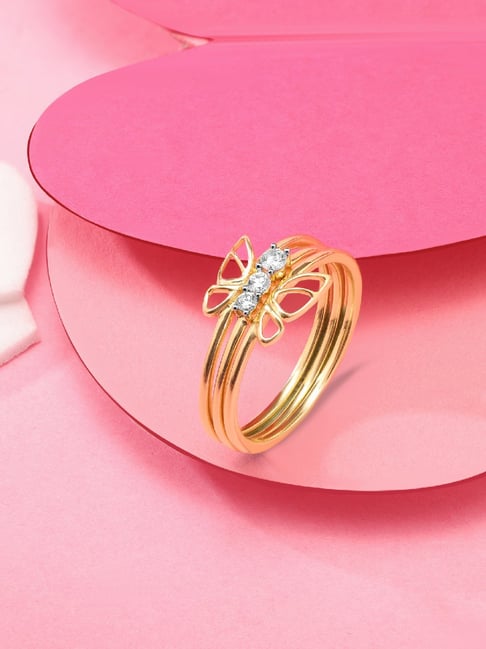 Buy Mia by Tanishq Butterfly Kiss 14k Gold Diamond Ring Online