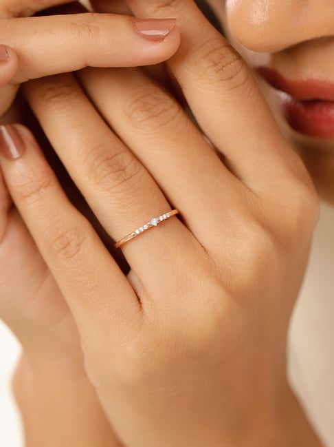Buy Mia by Tanishq Rose Brilliance 18k Ring Online At Best Price