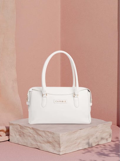 Caprese VIENNA White Solid Medium Shoulder Handbag