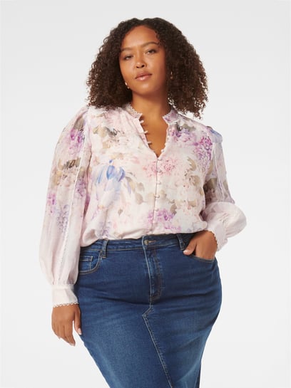 Buy Forever New Emma Curve Trimmed Top for Women Online @ Tata CLiQ