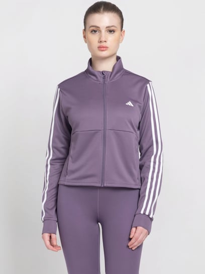 Buy ADIDAS Purple Striped Sports Jacket for Women Online @ Tata CLiQ