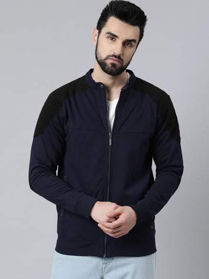 トップス dosa / mandarin jacket dark blue DIXCY SCOTT MAXIMUS Navy Relaxed Fit Mandarin Collar Jacket