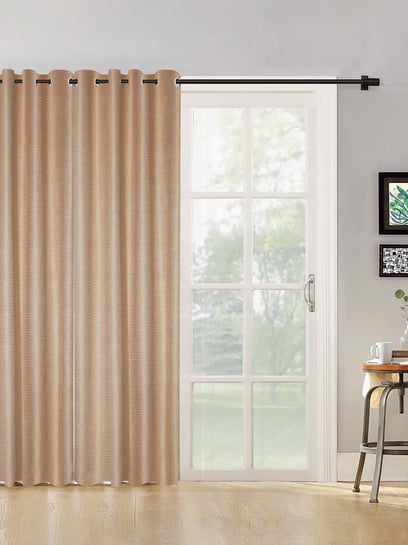 Buy Hosta Homes Beige Polyester 7 ft Door Curtain at Best Price