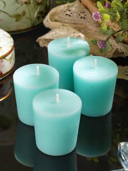 Buy Pure Home and Living Blue Wax Sea Breeze Votive Candles - Set