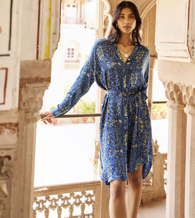 anita dongre blue dress Elazar Dress