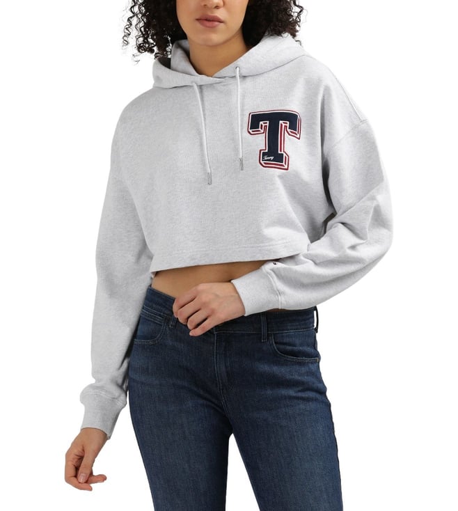 Ajio White Tommy Hilfiger Relaxed Fit Pullover Buy Puma White - Main Image