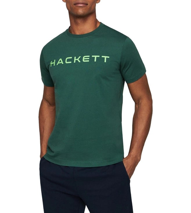 Buy Men Green Hackett Branding T Shirt Online Tata CLiQ Luxury