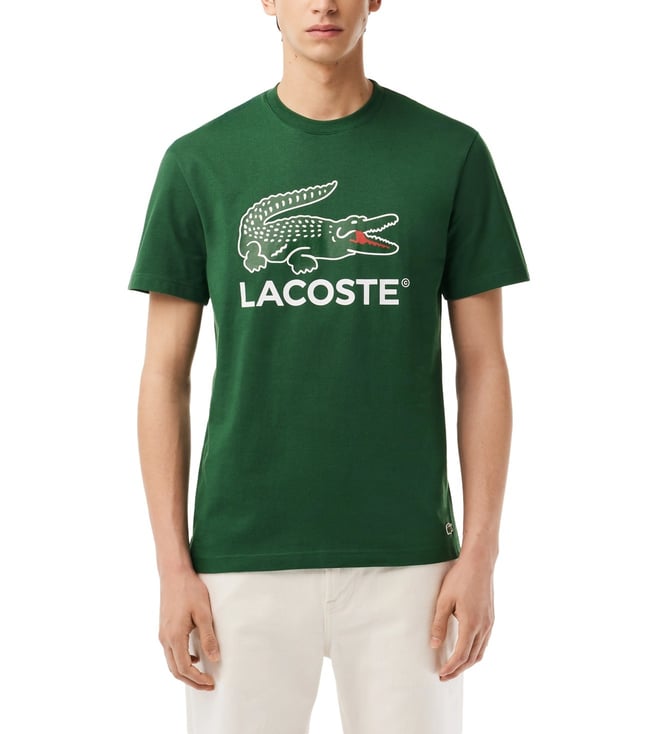 【送料&関税込】Lacoste Green T-shirt In Cotton Jersey Lacoste Jersey Cotton T-shirt | Green | FARFETCH PL