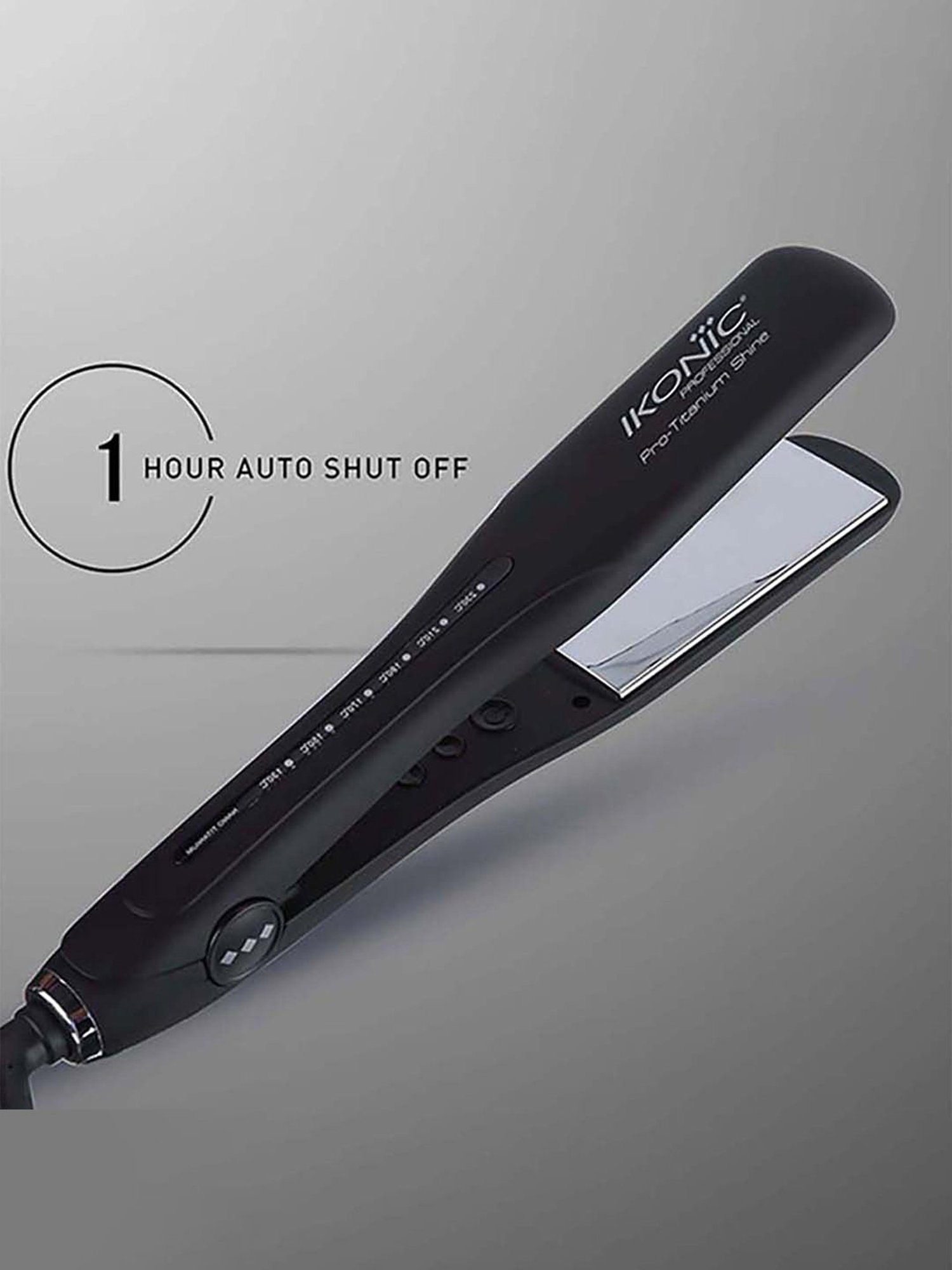 Buy IKONIC Pro Titanium Shine Wired Hair Straightener Black Online At Best Price Tata CLiQ