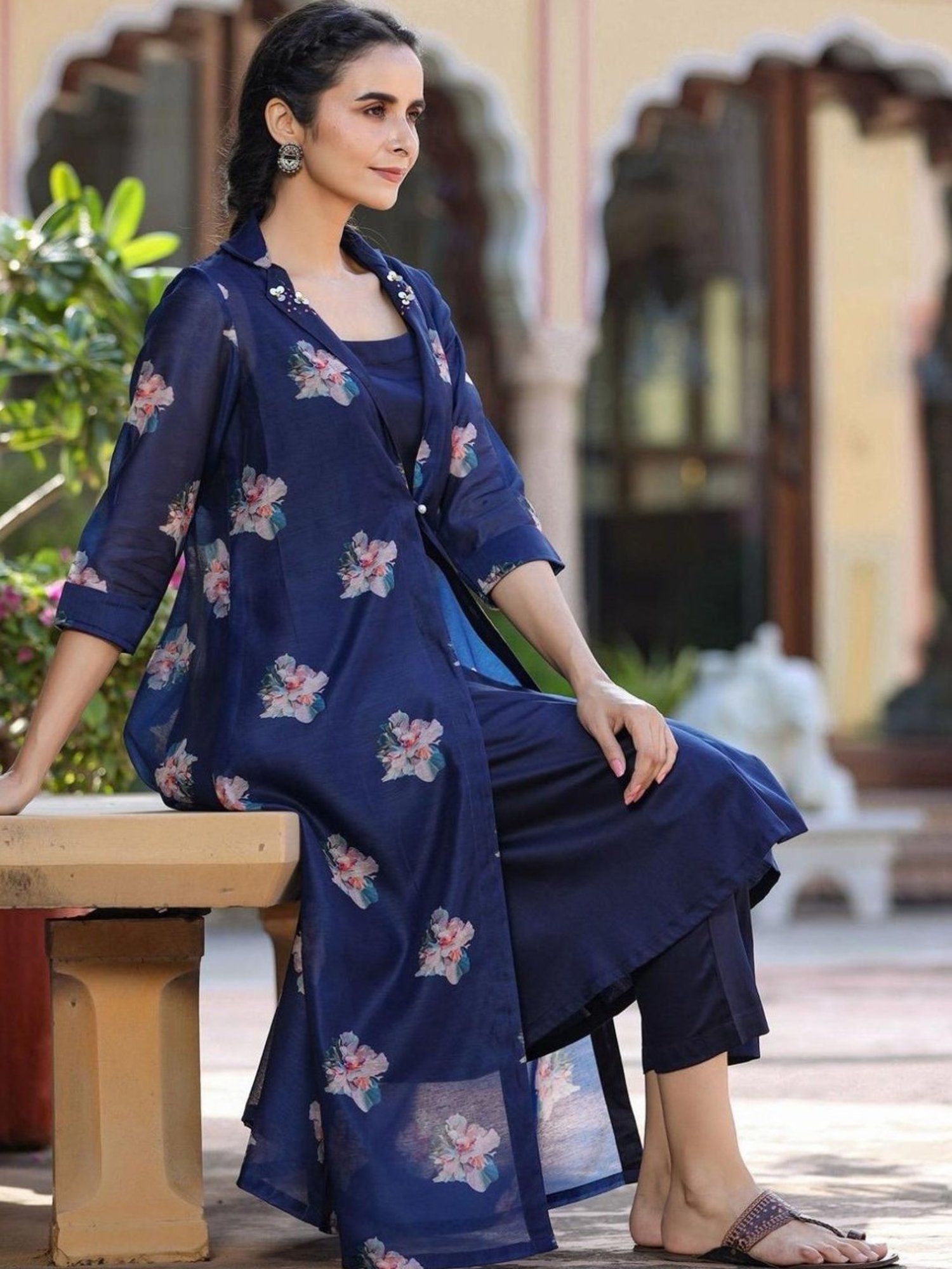 Gillori Midnight Blue Plus One Three Piece Jacket Dress