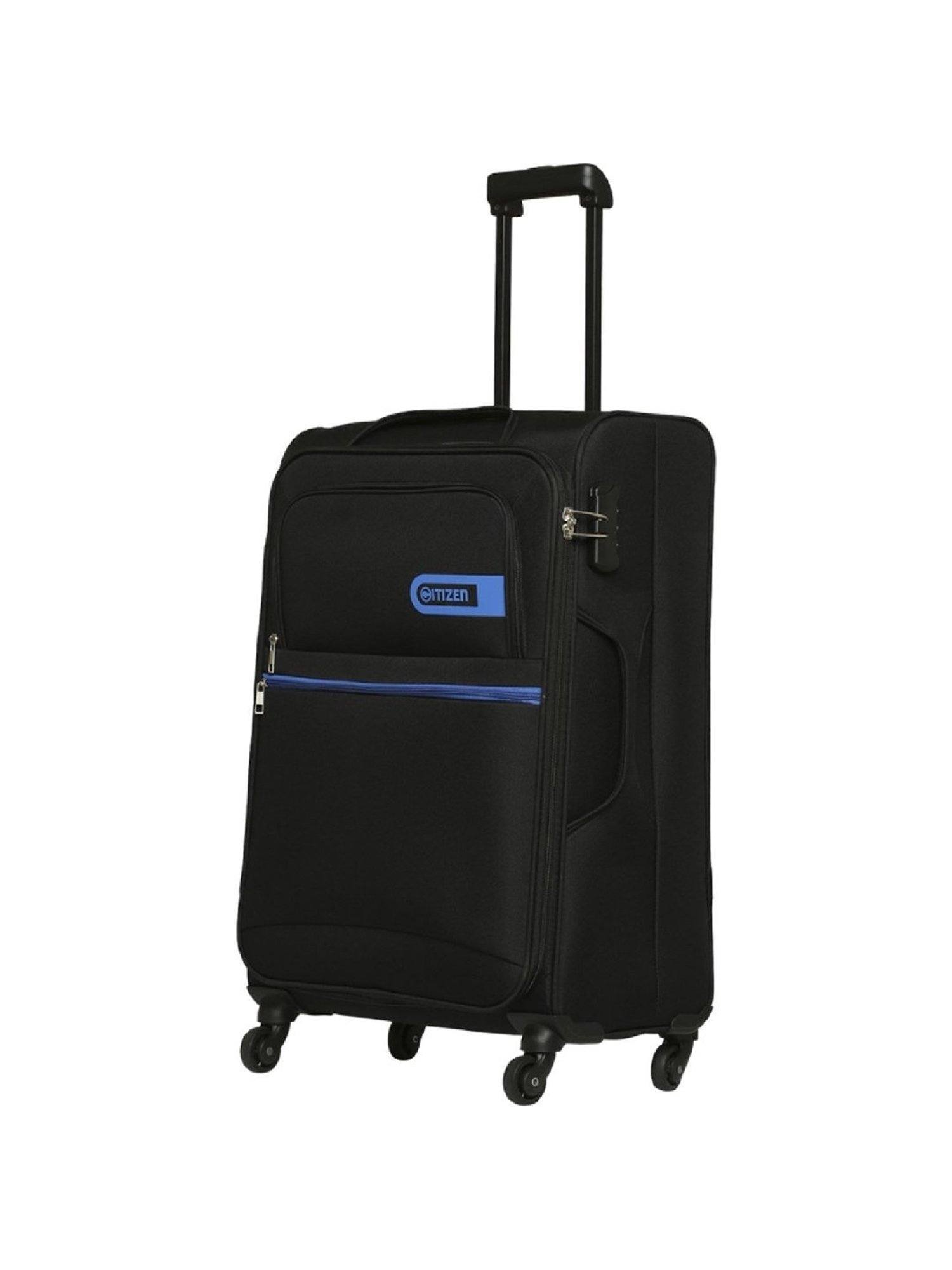Buy Citizen Journey Pulse Black Solid Medium Trolley Bag - 68 Cms