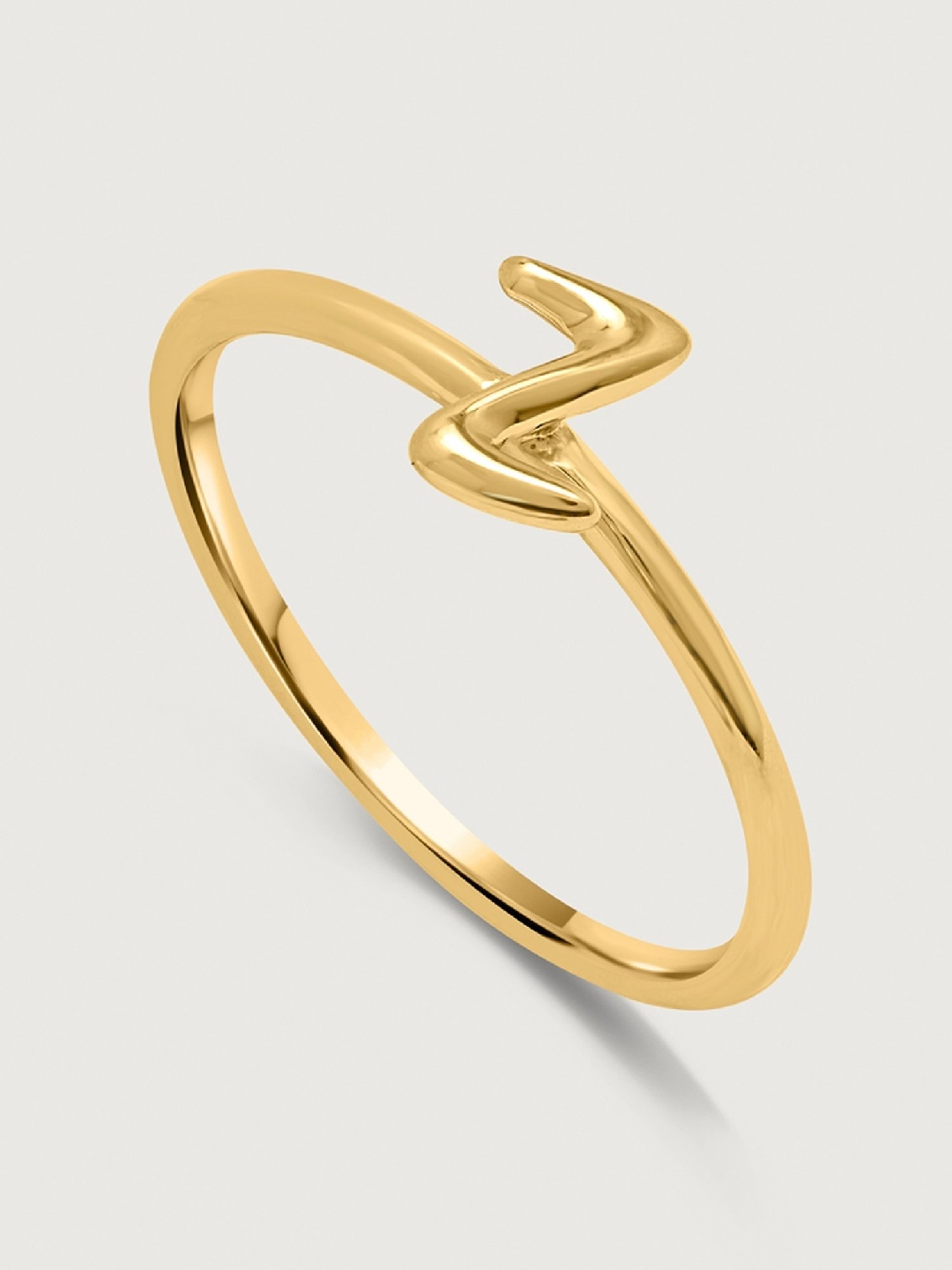 Buy Mia by Tanishq Letter Z 14k Yellow Gold Initial Ring Online At