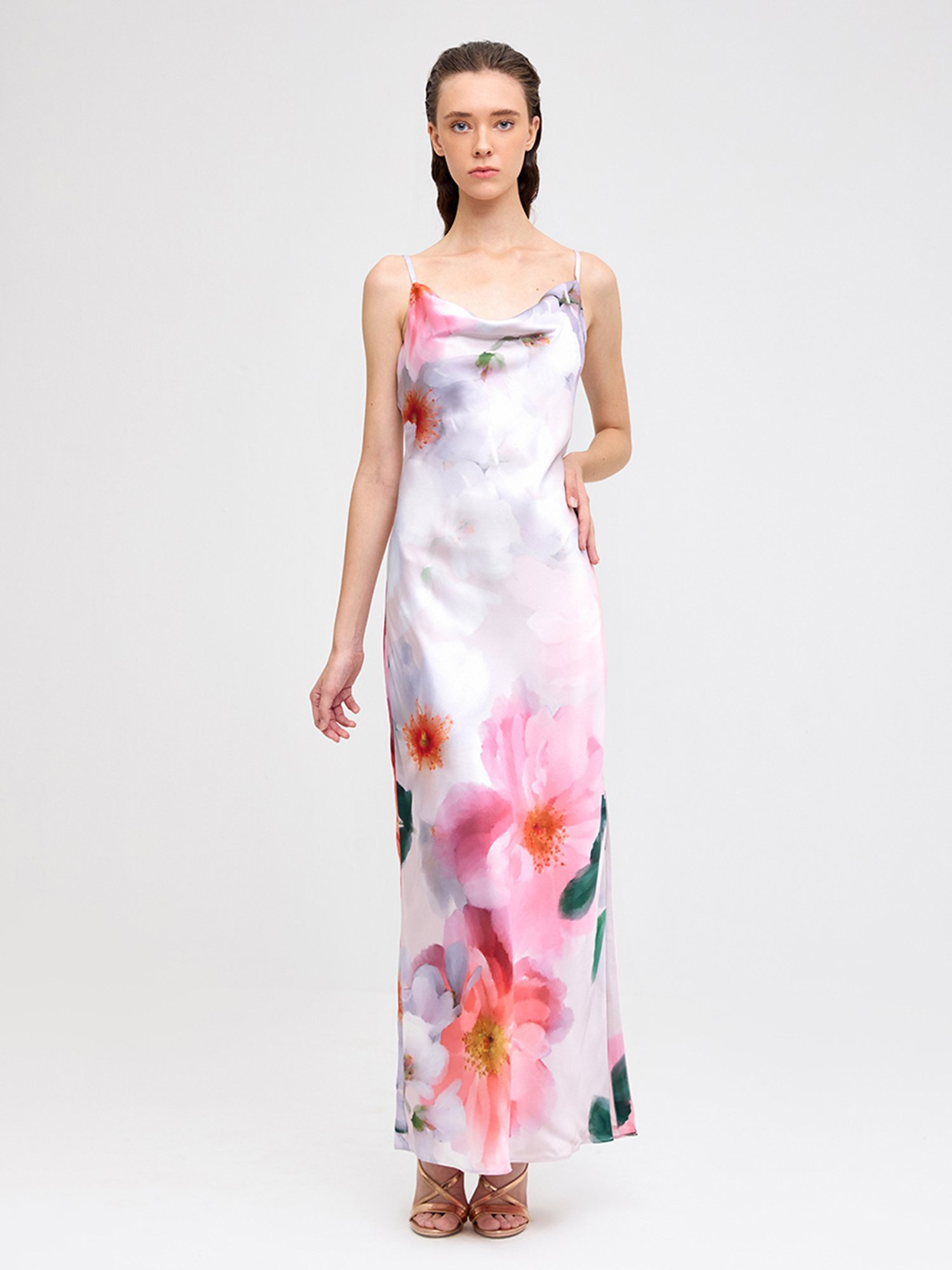 cover story maxi dress Buy COVER STORY Pink Shimmer Maxi Dress Online