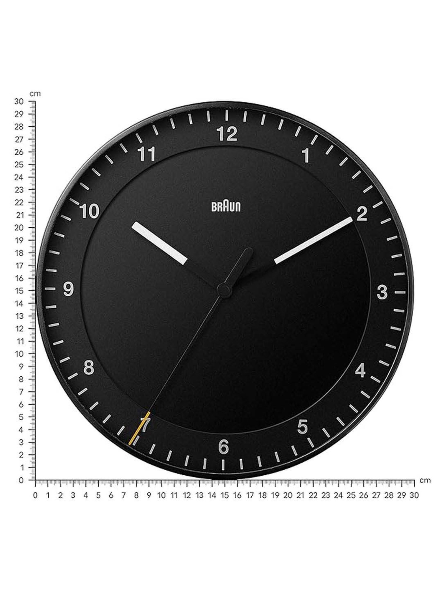 Buy Braun Black Digital Wall Clock With Indoor Temperature, Date