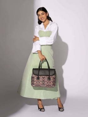 Buy ZOUK Kashmir Blooms Multicolor Printed Medium Satchel Handbag