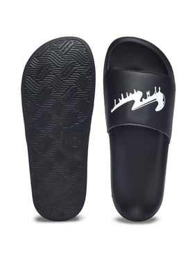 Cantabil Casual Men Slide On Slippers Campus Men's SL-443 Black Slides