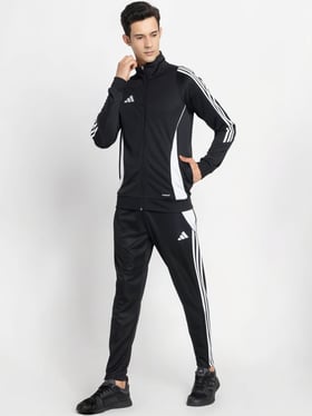 Buy Adidas Black Slim Fit Logo Printed Sports Jacket for Mens