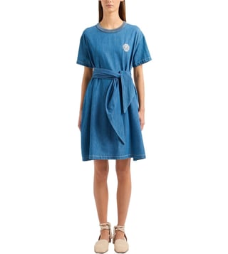 Emporio Armani Blue Denim Dress