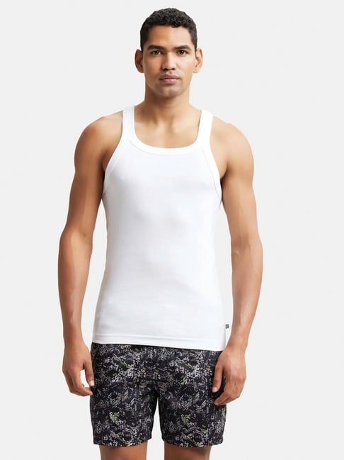 Buy Jockey White Square Neck Vest US26 for Men Online Tata CLiQ