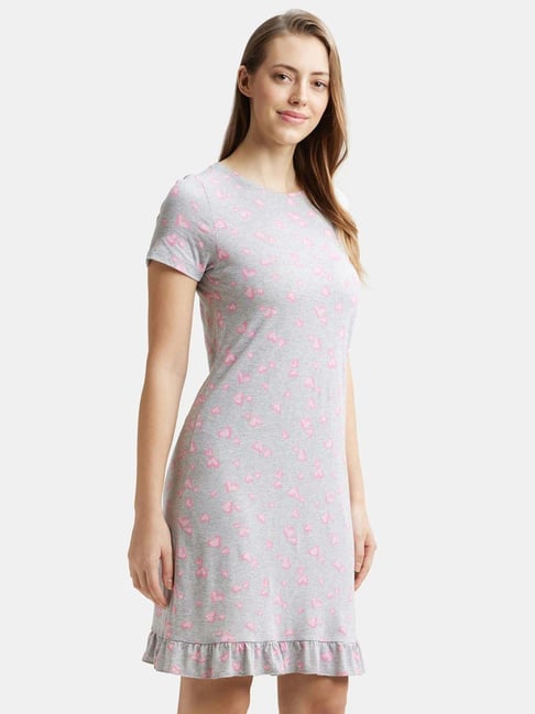 Buy Jockey Light Grey Printed RX25 Night Dress for Women Online @ Tata CLiQ
