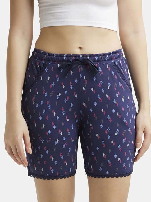 Jockey RX10 Women's Micro Modal Cotton Relaxed Fit Printed Shorts with  Pockets (Prints May Vary)