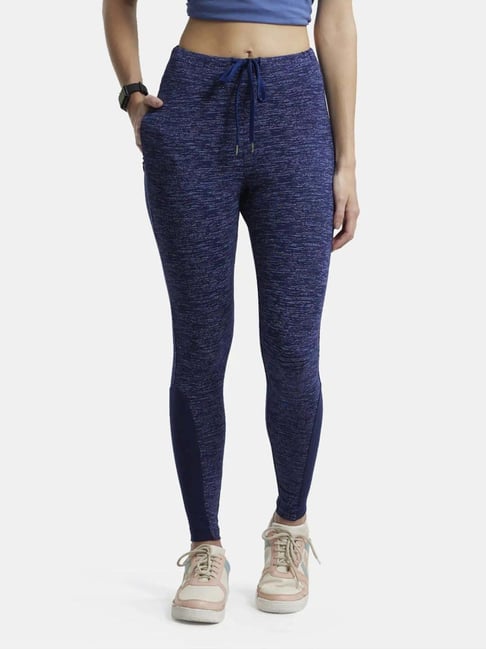 Buy Jockey Blue Textured Yoga Pants AA01 for Women Online Tata CLiQ