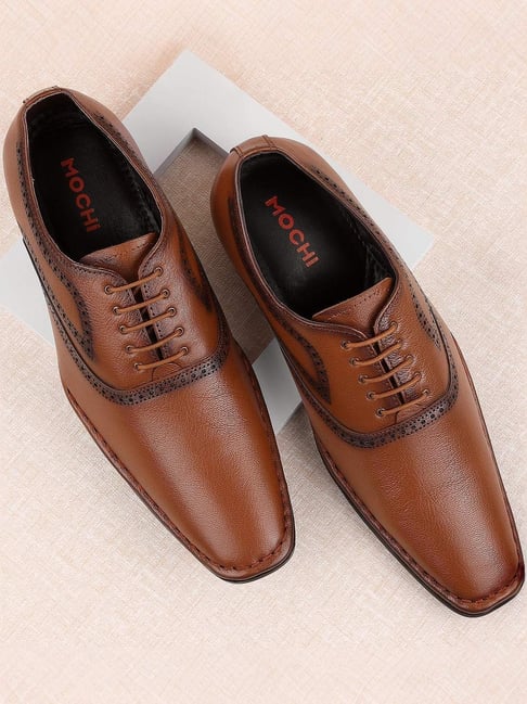 Buy Mochi Men s Tan Oxford Shoes for Men at Best Price Tata CLiQ