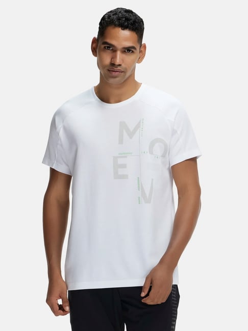 Jockey MV02 White Combed Cotton Half Sleeves T-Shirt with Stay Fresh Treatment (Prints May Vary)-picture-16