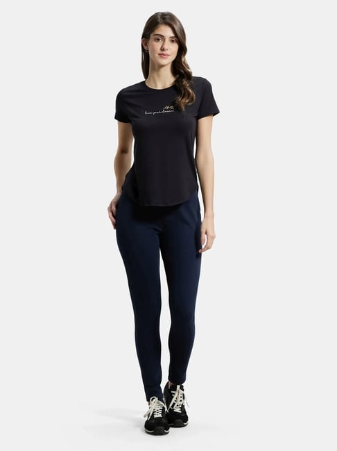 Jockey Navy Cotton Jeggings