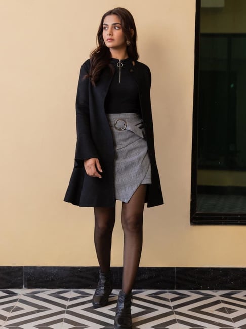 BInfinite Black Classy Blazer Dress with Halter Top Skirt