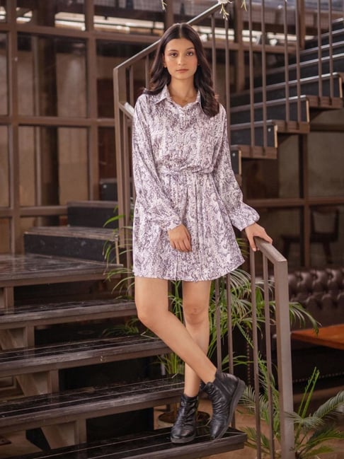 grey leopard print shirt dress ZARA BNWT Black Grey Ecru Animal Print Leopard Midi shirt dress With Belt Size S