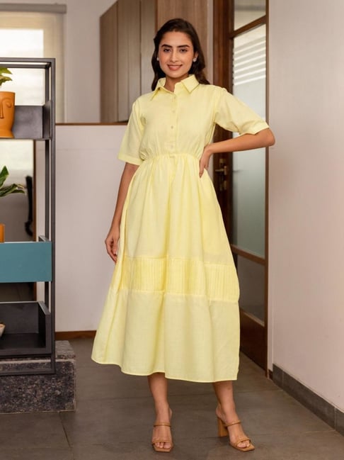 Ladies Dresses Long Yellow T Shirt Dress Ladies Dresses Yellow