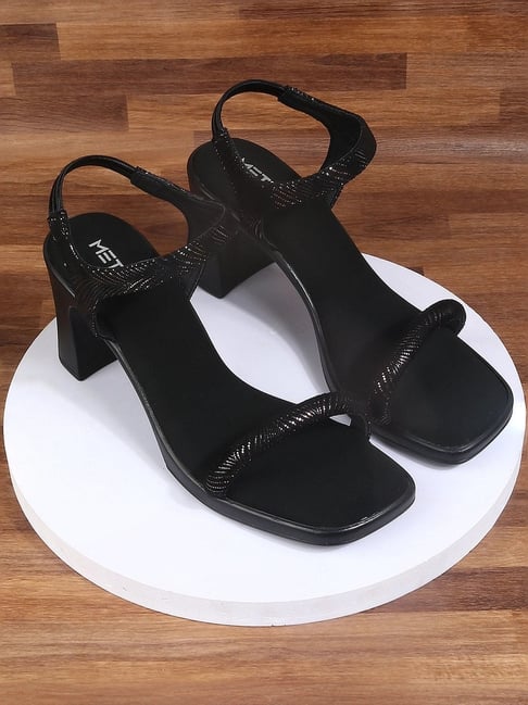 Metro Women's Black Ankle Strap Sandals-picture-24