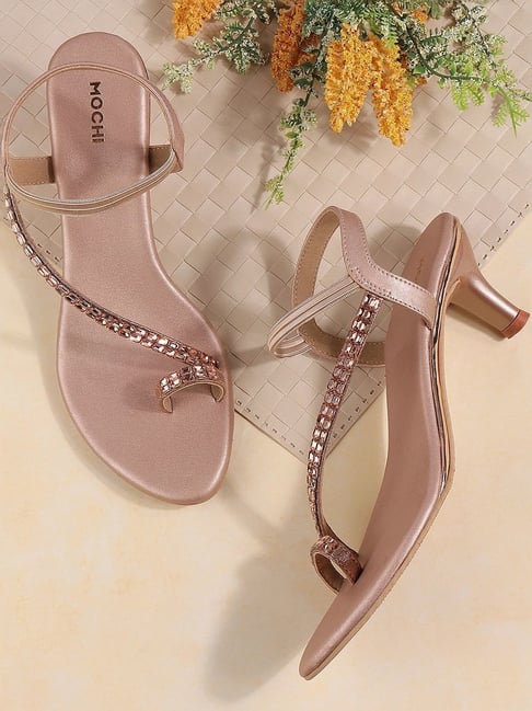 Mochi Women's Rose Gold Toe Ring Stilettos-picture-37