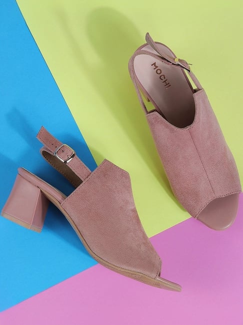 Buy Mochi Women's Pink Back Strap Sandals for Women at Best Price