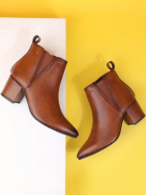 Metro Women's Tan Casual Booties-picture-21