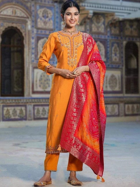 Buy Kurta and Pant With Dupatta for Women Online Tata CLiQ Luxury
