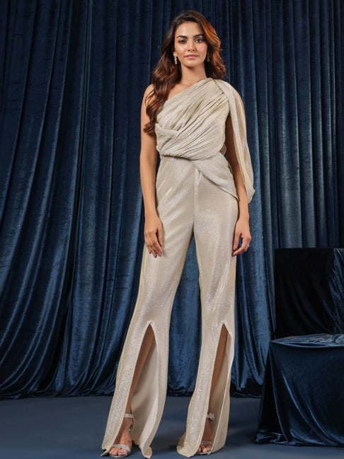 BInfinite Green Sparkle Sorbet Gleam Shimmer Elegance Jumpsuit