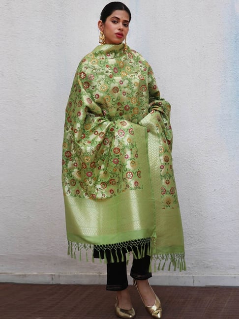 Chidiyaa Sufiyana Junoon Handwoven Banarasi Kimkhab Brocade Dupatta