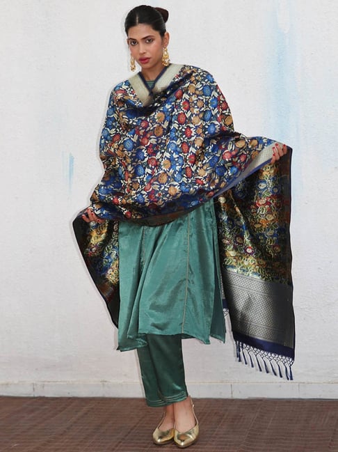 Chidiyaa Sufiyana Fanaa Handwoven Banarasi Kimkhab Brocade Dupatta