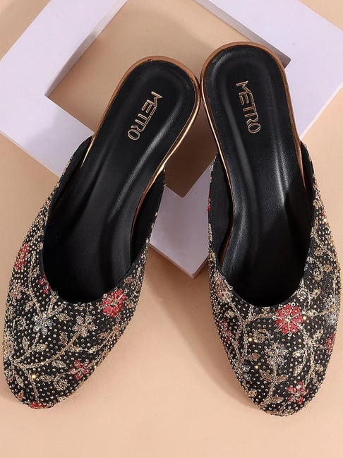 Metro Women's Black Mule Shoes