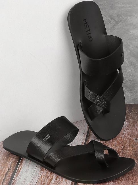 Metro Men's Black Toe Ring Sandals-picture-40