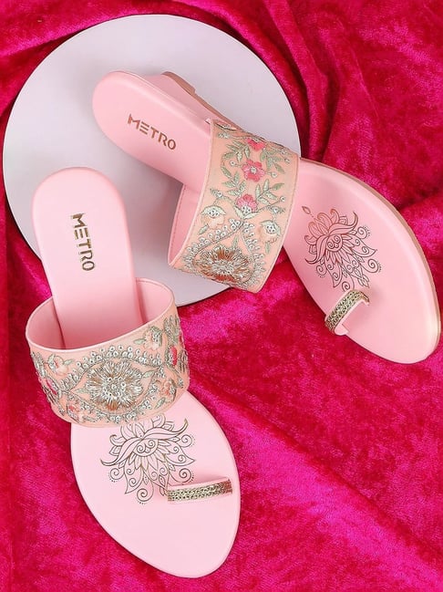 Pink Heels Wedge Heels Metro Buy Metro Women's Pink Toe Ring