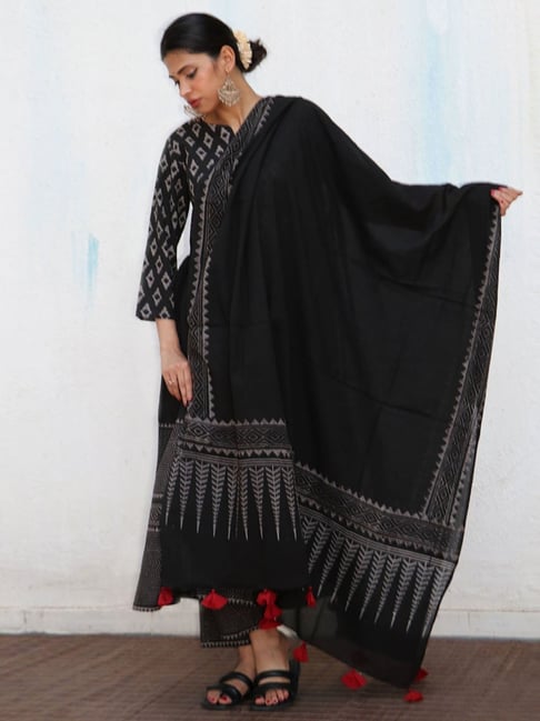 Chidiyaa No Made Kehlani Blockprinted Cotton Dupatta