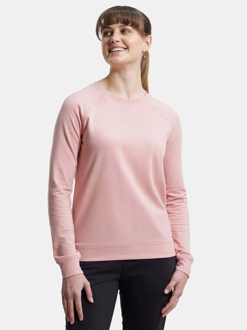 Buy Jockey Pink Cotton Sweatshirt for Women Online Tata CLiQ