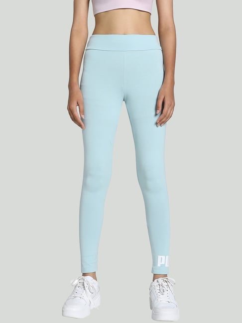 Buy Puma Blue Cotton Mid Rise Sports Tights for Women Online